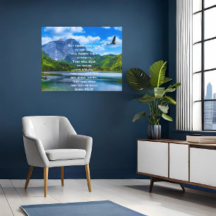 Schrift auf den Flügeln schießen wie eine Adlerins Poster