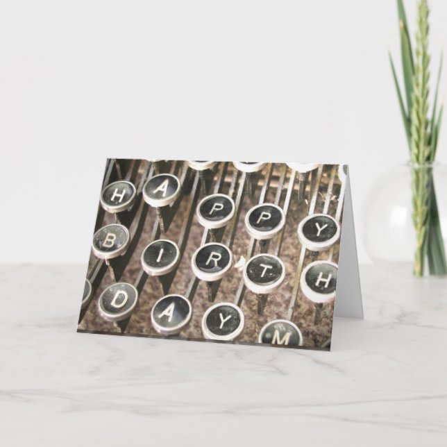 Schrift Birthday Gruß Karte (Vorderseite)