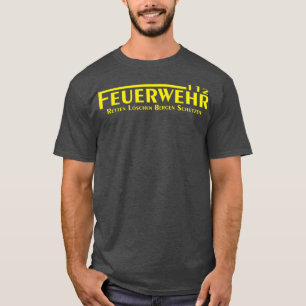 Schrift der Feuerwehr in Gelb T-Shirt