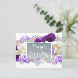 Schrift des heutigen Gebets Faux-Glitter-Postkarte Feiertagspostkarte