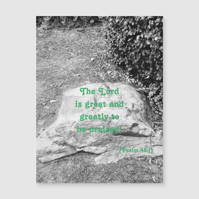 Schrift des Loses Magnetgrüßkarte Magnetkarte (Vorderseite)