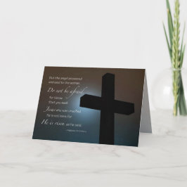 Schrift - Er ist Risen Cross Feiertagskarte