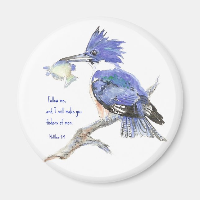 Schrift, Fischer von Männern, Inspiration Magnet (Vorne)