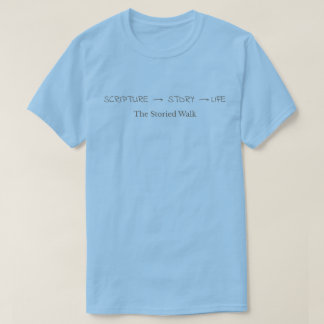 Schrift Geschichte Leben – brauner Text T-Shirt