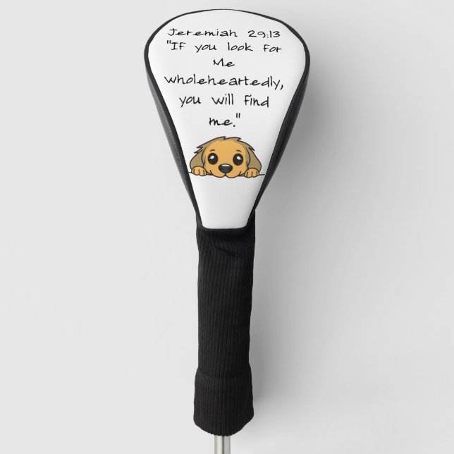 Schrift Golf Headcover (Vorderseite)