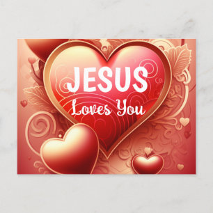 Schrift Gruß Postkarte Jesus liebt dich