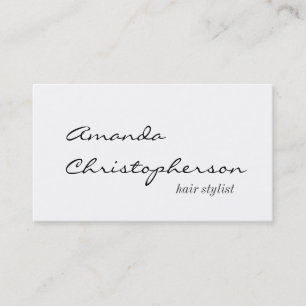 Schrift Handgeschrieben Friseur Weiß Visitenkarte