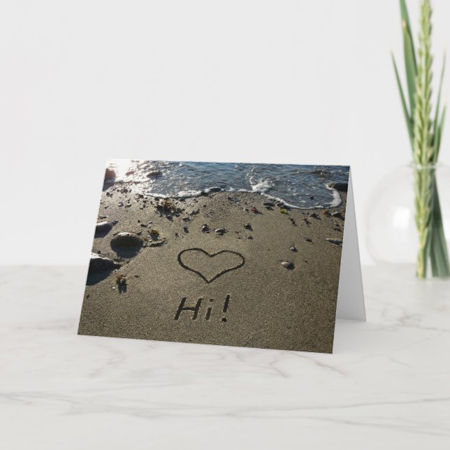 Schrift im Sand Karte (Vorderseite)