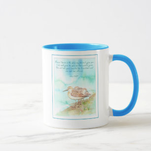 Schrift, Inspiration, John 14:27, Beach Bird Tasse