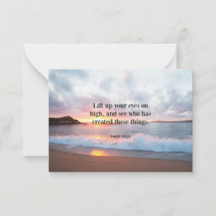 Schrift, Isaiah 40:26 Mitteilungskarte