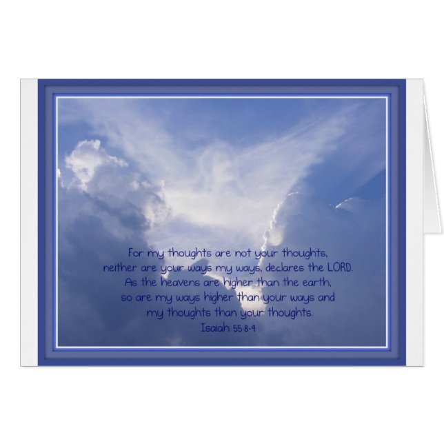 Schrift, Isaiah 55:8,9, Meine Wege sind höher (Vorderseite (Horizontal))