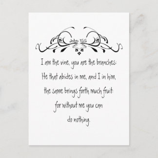 Schrift, John 5:15 Ich bin der Wein Postkarte