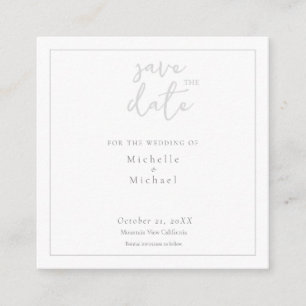 Schrift Kalligrafie Hochzeit Modern Save the Date Begleitkarte