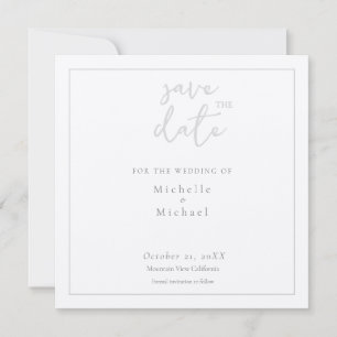 Schrift Kalligrafie Hochzeit Modern Save the Date Einladung