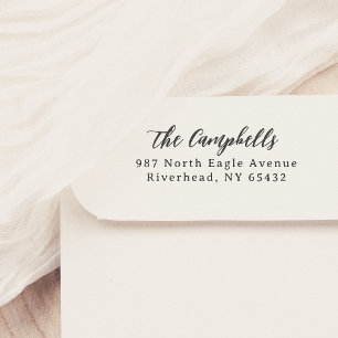 Schrift Kalligrafie Name & Elegante Adresse Gummistempel