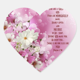 Schrift Kind Gottes Schrift Herz-Aufkleber