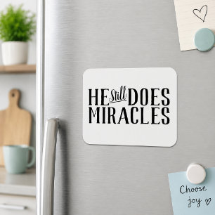 Schrift Kunst Er Tut Noch Wunder Christlich Magnet