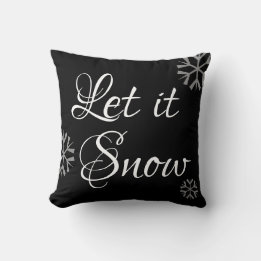 Schrift LET IT SNOW - Typografie Kissen