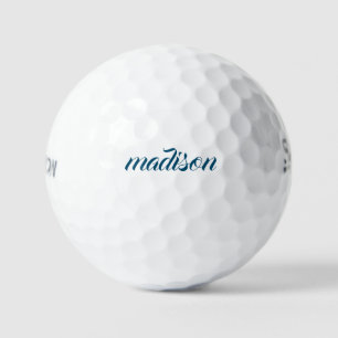 Schrift Marineblauer Name  Golfball