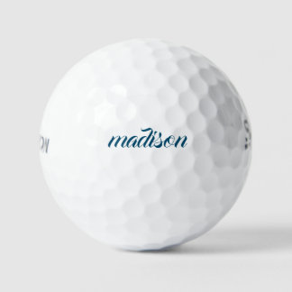 Schrift Marineblauer Name Golfball
