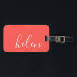 Schrift Name Gepäckanhänger<br><div class="desc">Ein elegantes und elegantes Gepäckanhänger,  das mit Ihrem Namen in einem modernen Script-Schriftart personalisiert werden kann. Teil der Sammlung von Skriptnamen aus den Parcel Studios.</div>