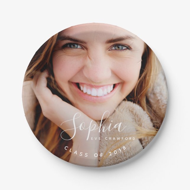 Schrift Name Pappteller (Vorderseite)