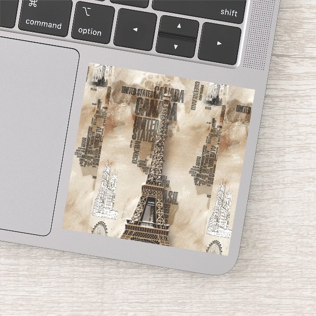 Schrift Paris Aufkleber (Detail)