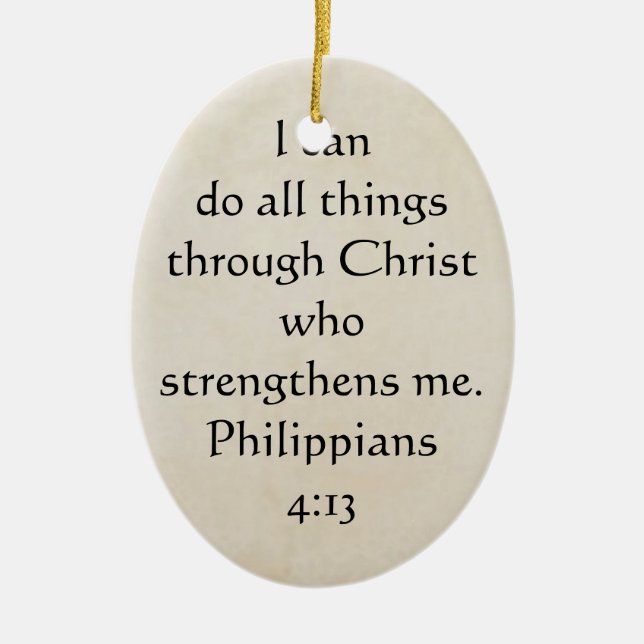Schrift Philippinen 4:13 Keramikornament (Vorne)