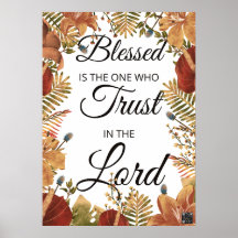 Schrift Poster Jeremiah 17:7
