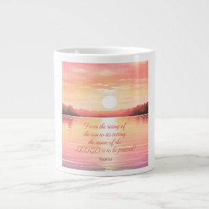 Schrift Psalm 113:3 Jumbo-Tasse
