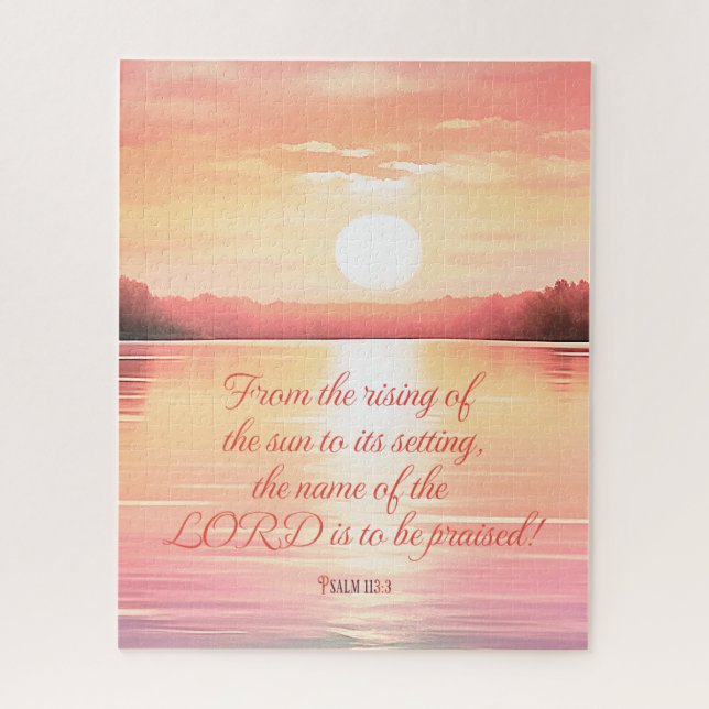 Schrift Psalm 113:3 Puzzle (Vertikal)