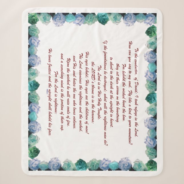 Schrift, Psalm 11, Bibelverse, Sherpadecke (Vorderseite)