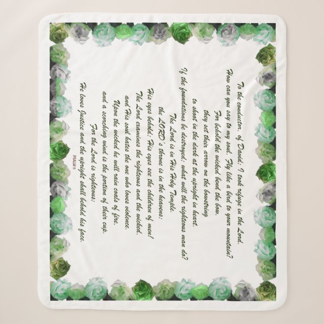 Schrift, Psalm 11, Bibelverse, Sherpadecke (Vorderseite)