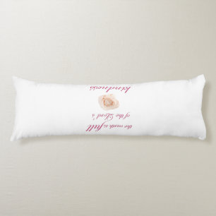 Schrift, Psalm 33, Full Kindness White Rose Seitenschläferkissen