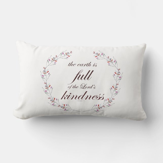 Schrift, Psalm 33, Vollkommenheit Lendenkissen (Vorderseite)