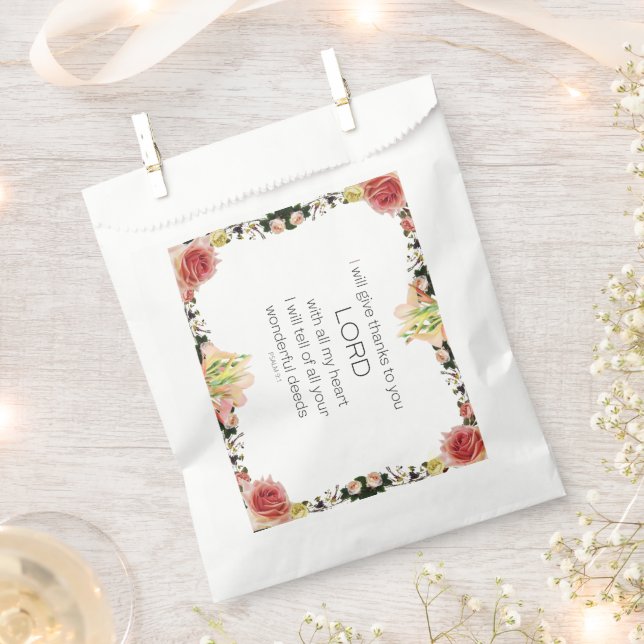 Schrift Psalm 9, Florin Geschenktütchen (Ausgeschnitten)