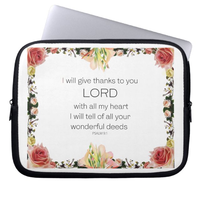 Schrift Psalm 9, Florin Laptopschutzhülle (Vorderseite)