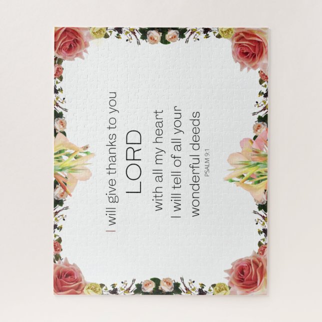 Schrift Psalm 9, Florin Puzzle (Vertikal)