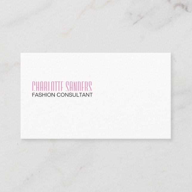 Schrift schneiden (rosa) visitenkarte (Vorderseite)