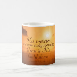 Schrift Seine Gnaden sind jeden Morgen neu Kaffeetasse