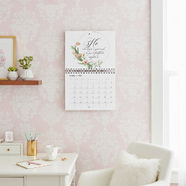 Schrift und Blume Kalender