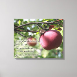 Schrift Wall Art Apple mit Fruit of the Spirit Leinwanddruck