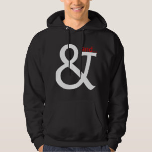 Schriftart Cookie - weiß und rot auf dunkel Hoodie