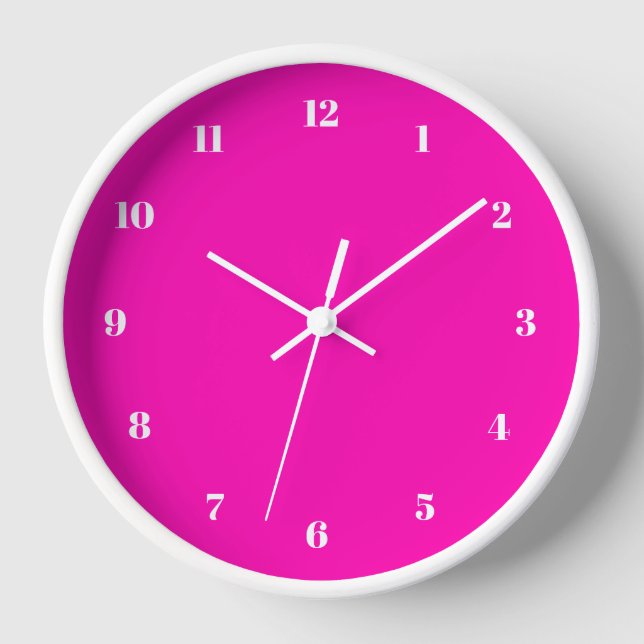 Schriftart für die rosa Wandleuchte mit benutzerde Uhr (Vorderseite)