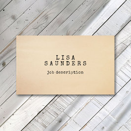 Schriftart für Vintage Schreibmaschine Antique Pap Visitenkarte