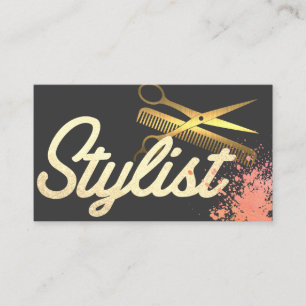 Schriftart   Goldschere   kreativ Visitenkarte