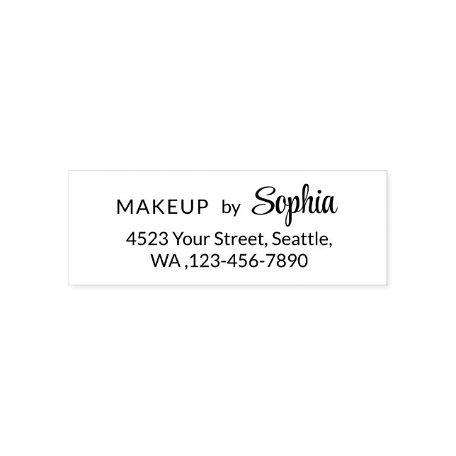 Schriftart Make-up-Studio Name Rücksendeadresse Te Permastempel (Design)