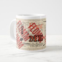 Schriftart Me Typografie FLommwoorde Edition Jumbo-Tasse