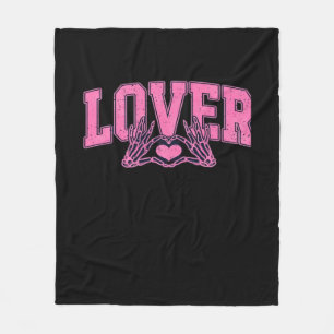 Schriftart mit Skeletthandschuhen klassisch Fleecedecke