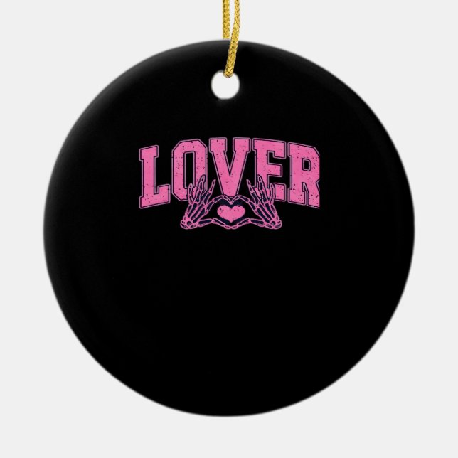 Schriftart mit Skeletthandschuhen klassisch Keramik Ornament (Vorne)